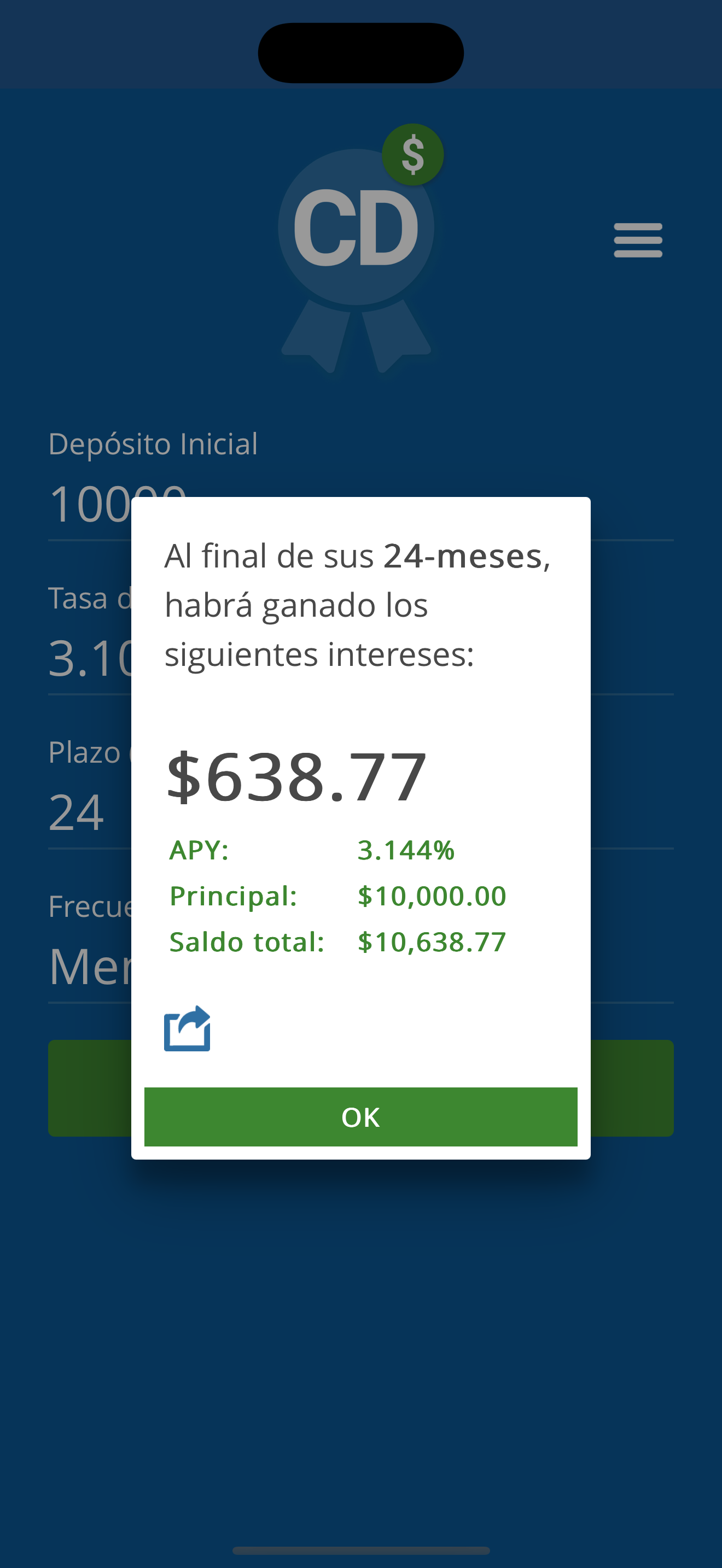 Resultados de CD Calculator Pro